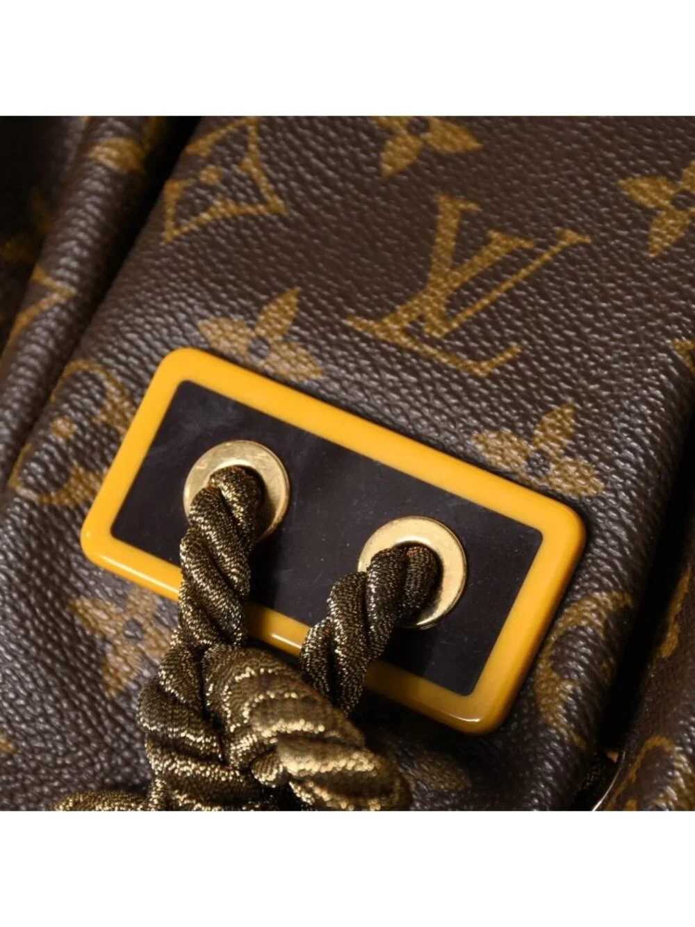 Louis Vuitton Monogram Kalahari PM Handbag Canvas Vachetta Leather Drawstring